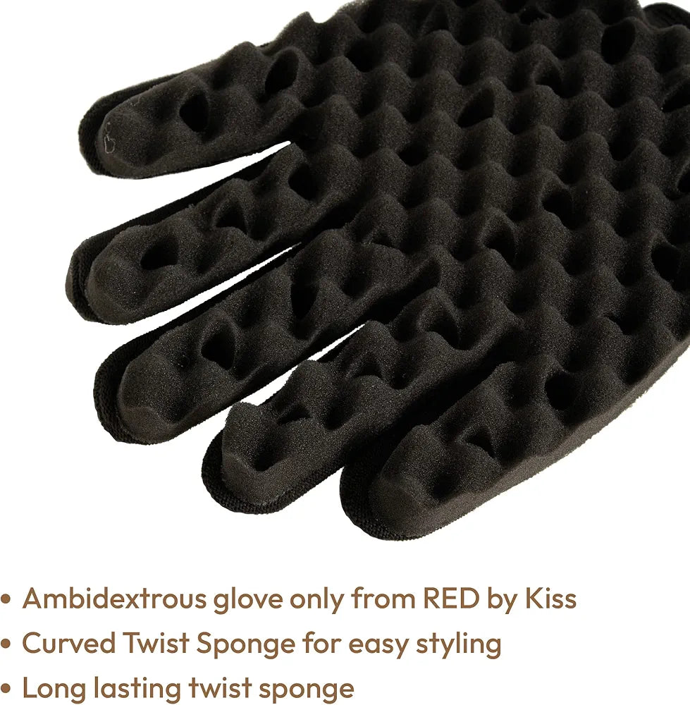 Twist Sponge Glove for Hair Curls - Effortless Curling & Twisting for Natural Hair