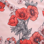 Floral Print  Drawstring Midi Dress