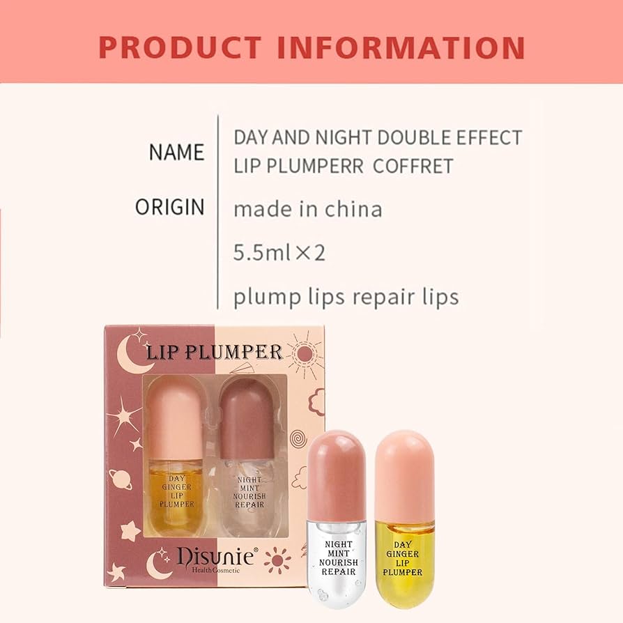 Disunie Lip Plumper Set - Natural & Hydrating Lip Enhancer