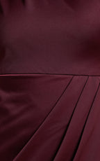 One Shoulder Dress Satin Bodycon Dress