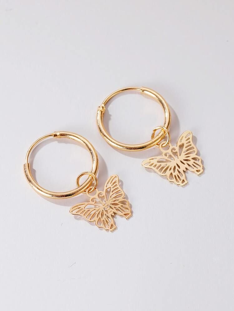 Butterfly Hair Hoops for Braids - Gold & Silver Hair Accessories