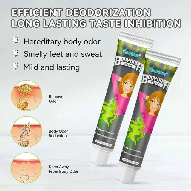 Body Deodorant Cream - Eliminates Armpit Odor & Controls Sweat
