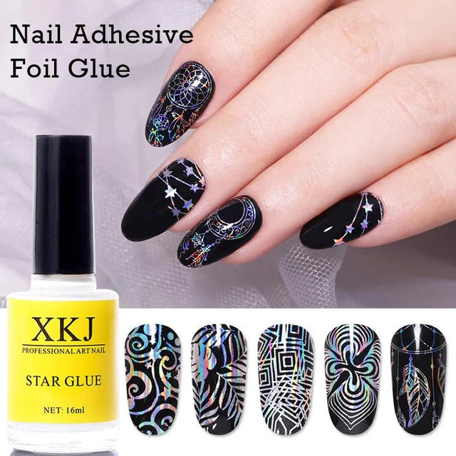 Transfer Nail Foil Glue Beauty 15ml - Perfect Adhesion for Flawless Nail Foil Art! (NOt Done)