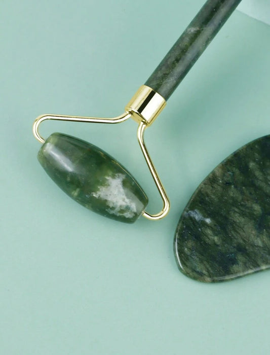 Jade Facial Roller & Gua Sha Set – Lifting & Sculpting