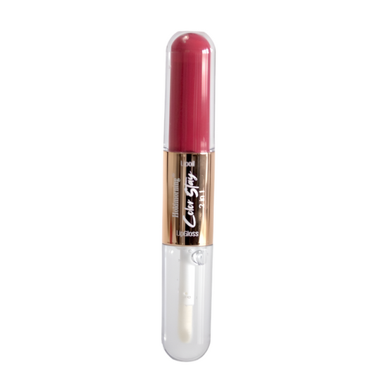 1pc Long-Lasting Color Stay 2 in1 Lip Gloss 