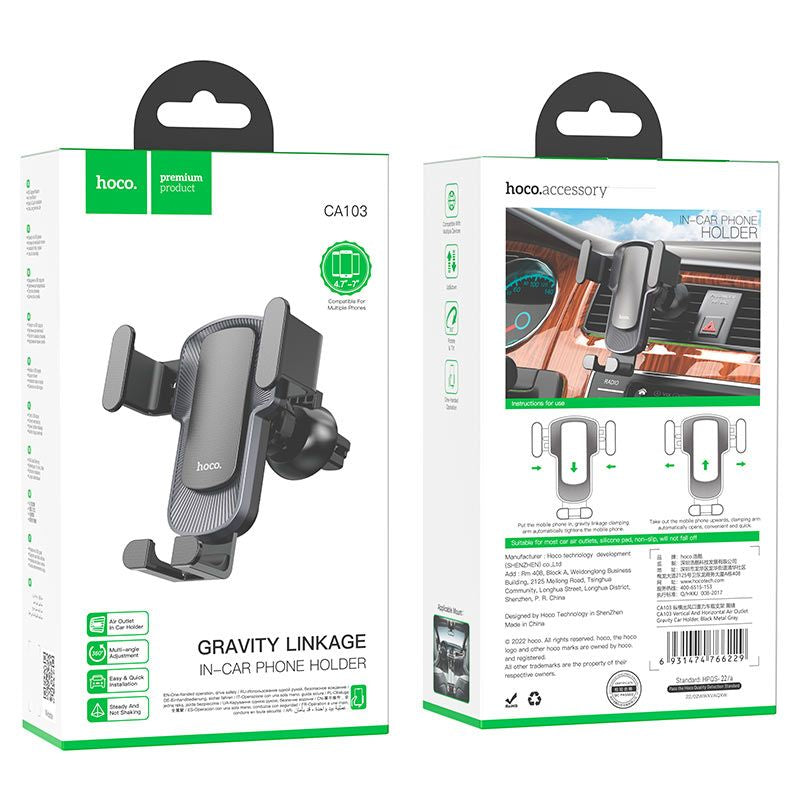 HOCO Air Outlet Gravity Car Phone Holder CA103