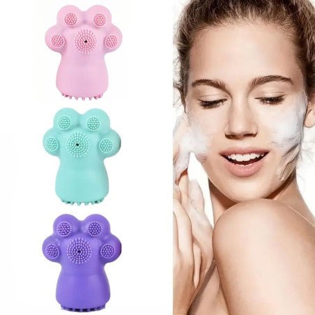 Silicone Facial Cleanser – Paw Shaped Exfoliating Brush - Random Colour