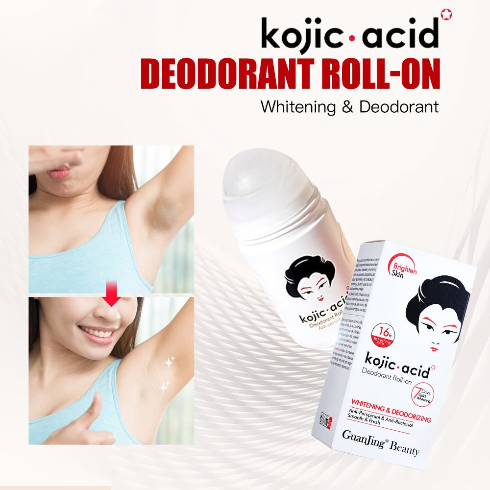 GuanJing Kojic Acid Deodorant Roll-On - Fresh & Bright Underarm Care