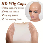 Invisible HD Wig Caps – Perfect for Lace Front Wigs 2pcs