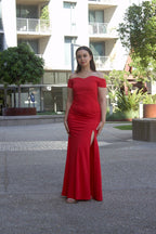 12pcs Off Shoulder Thigh Slit Mermaid Dress