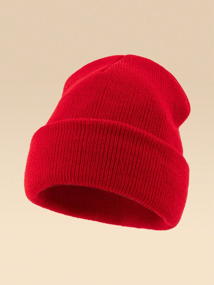 Ribbed Knit Cuffed Beanie