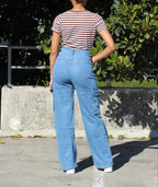 High-Waist Cargo Jeans with Side Pockets – DYQ 359
