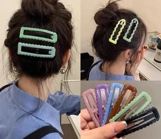 Colorful Rectangular Hair Clip Set - Trendy & Stylish Hair Accessories