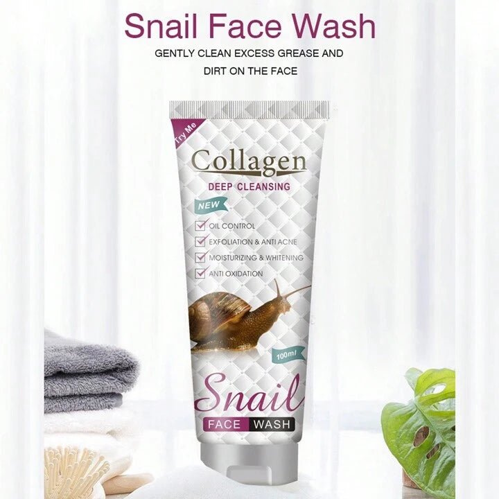 Collagen & Snail Extract Facial Cleanser - Pore Cleansing Face Wash