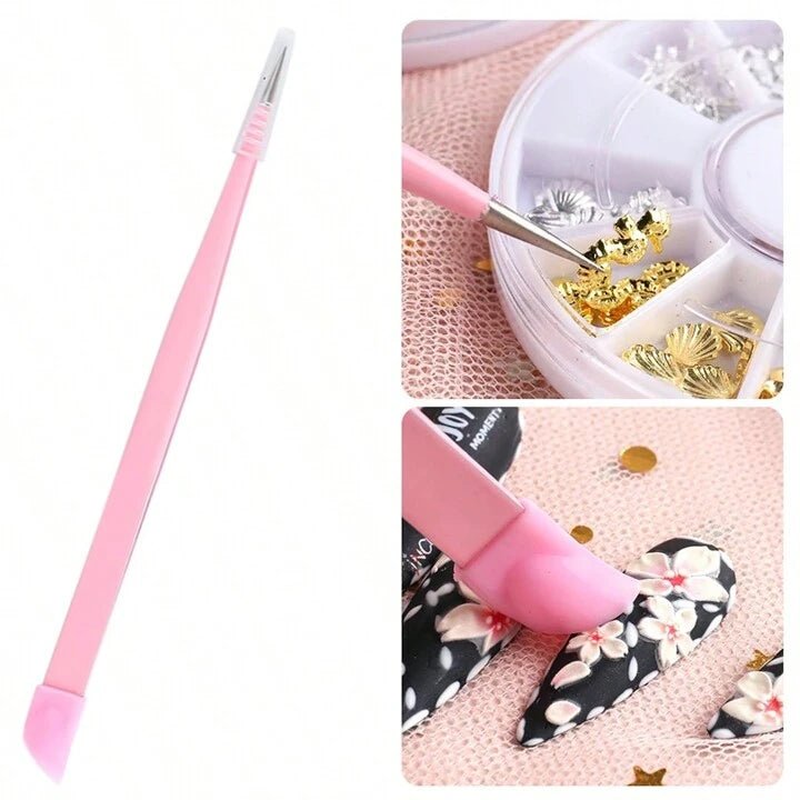 Nail Art Dotting and Carving Tool – 1 Piece (Random Color)