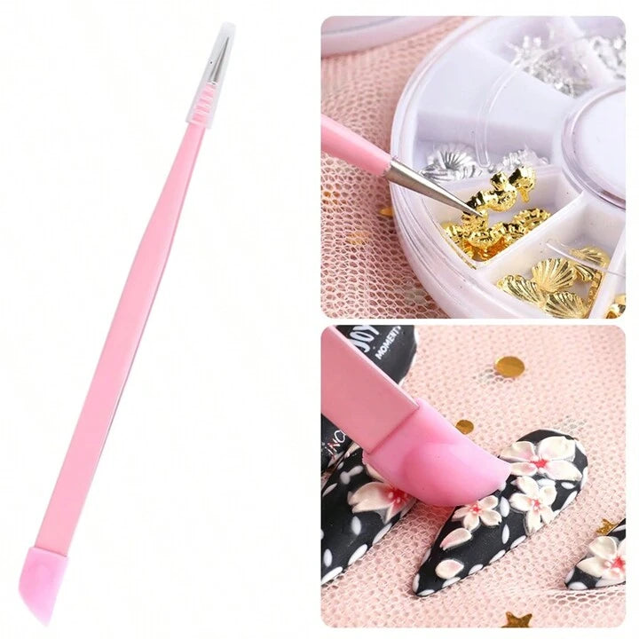 Nail Art Dotting and Carving Tool – 1 Piece (Random Color)