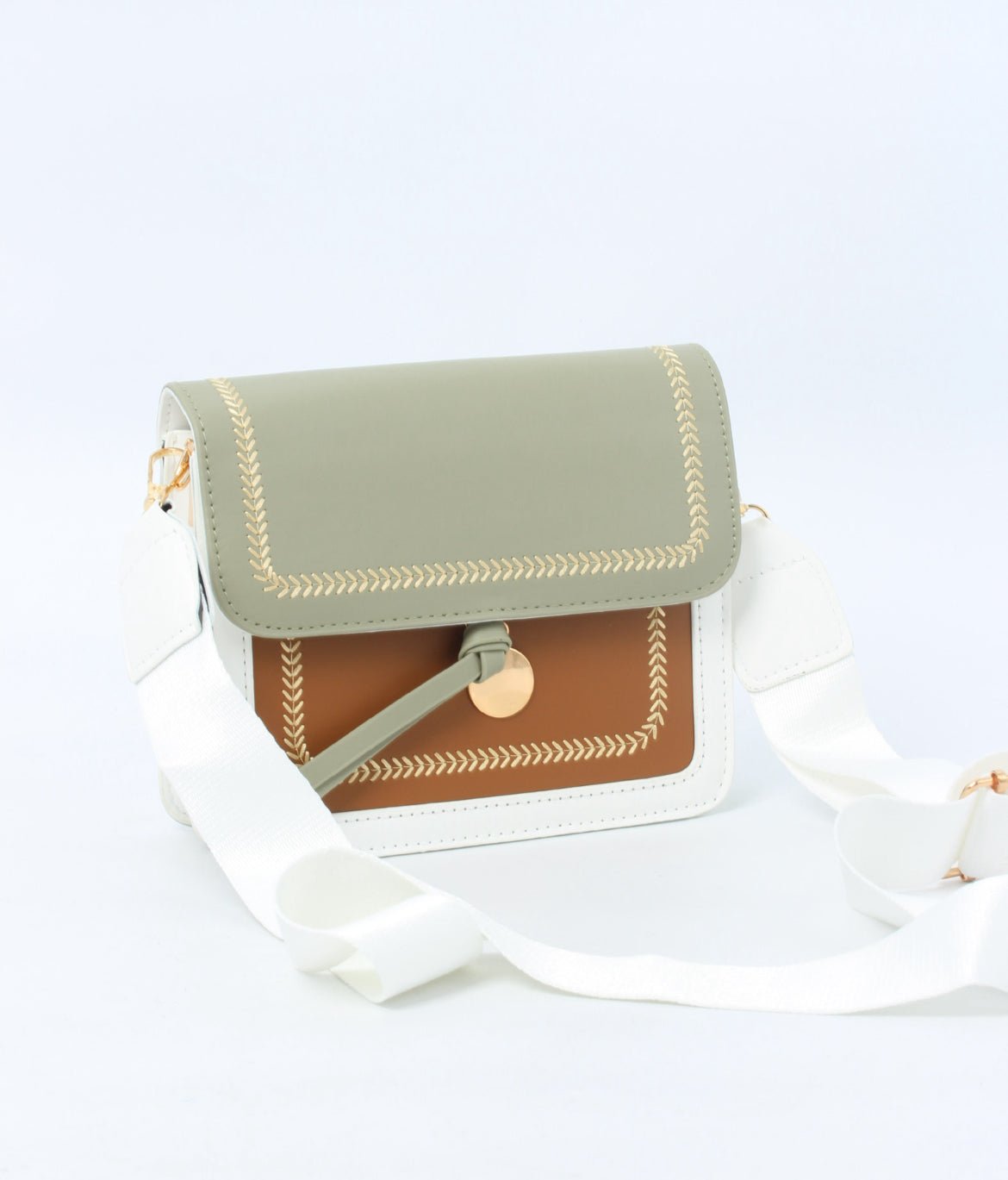 Stylish Colorblock Crossbody Bag – Compact & Chic LYL076