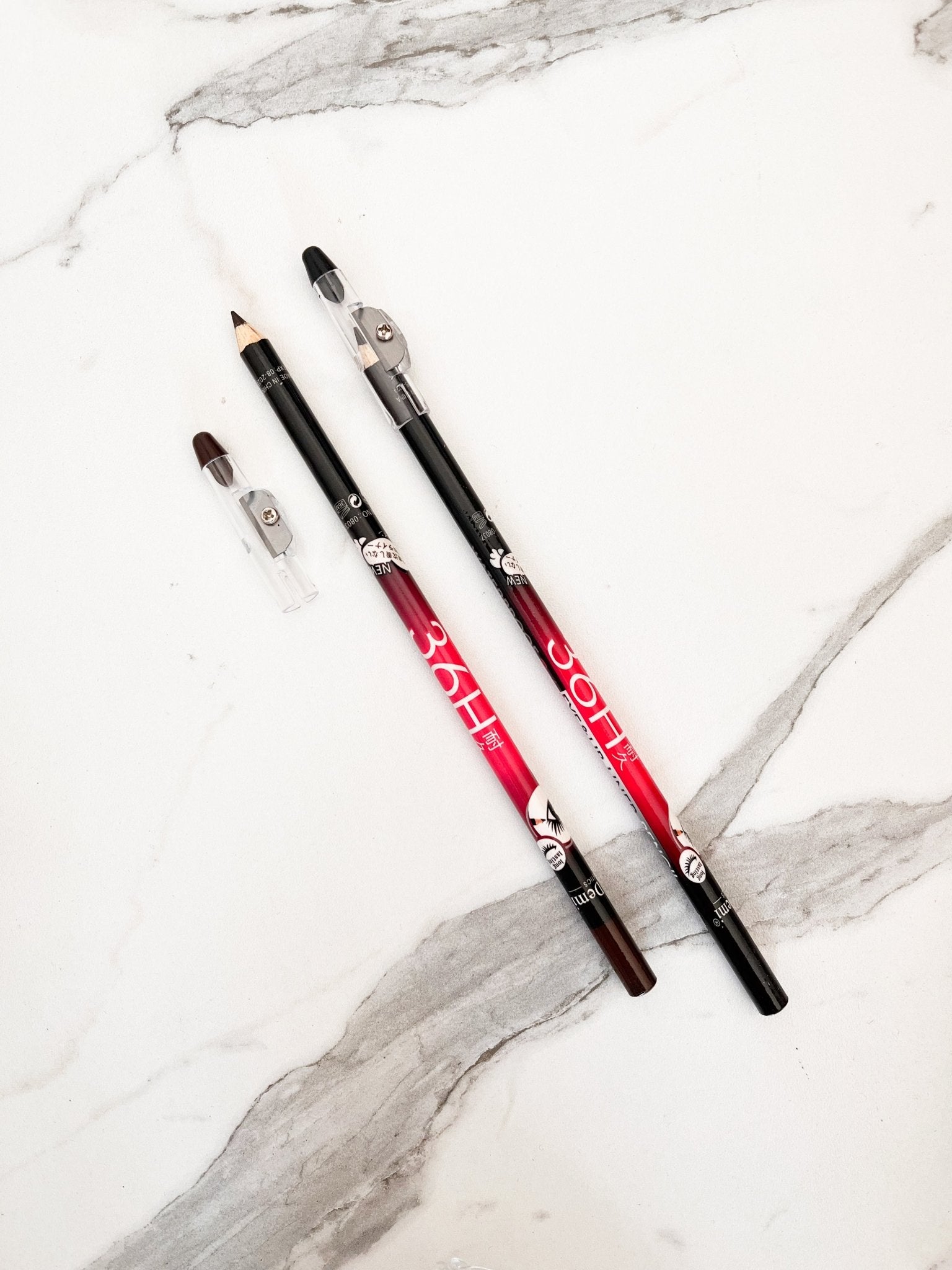 Eye Pencil with Sharpener Cap - Available in Black & Brown 1PC