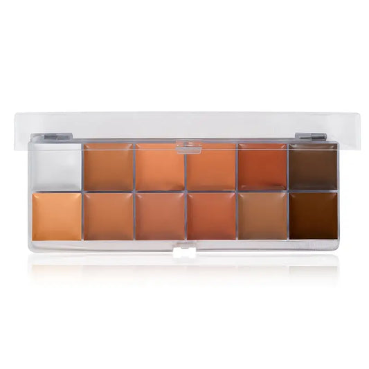 12 Colors Concealer Palette, Coverage Long Lasting Contour Cream