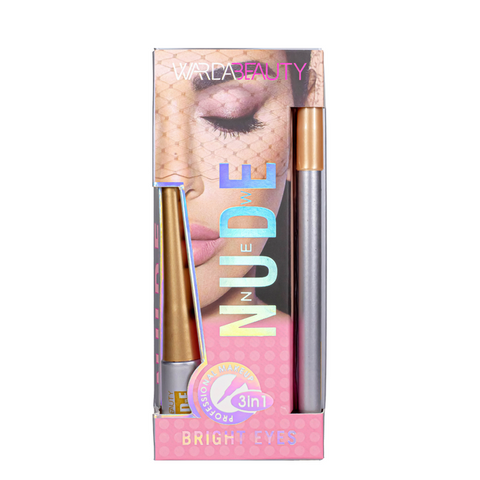 Warda Beauty Nude 3-in-1 Bright Eyes Set - Perfect Eye Makeup Collection