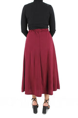 A-Line Midi Skirt With Pockets XD21