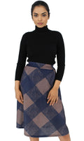 A-Line Printed Midi Skirt With Pockets XD21