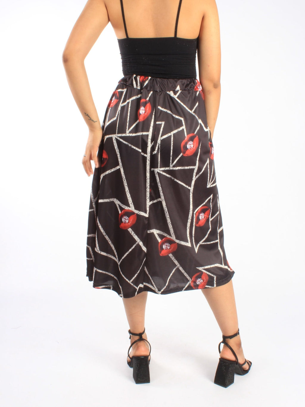 A-Line Printed Midi Skirt XD21