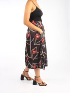 A-Line Printed Midi Skirt XD21