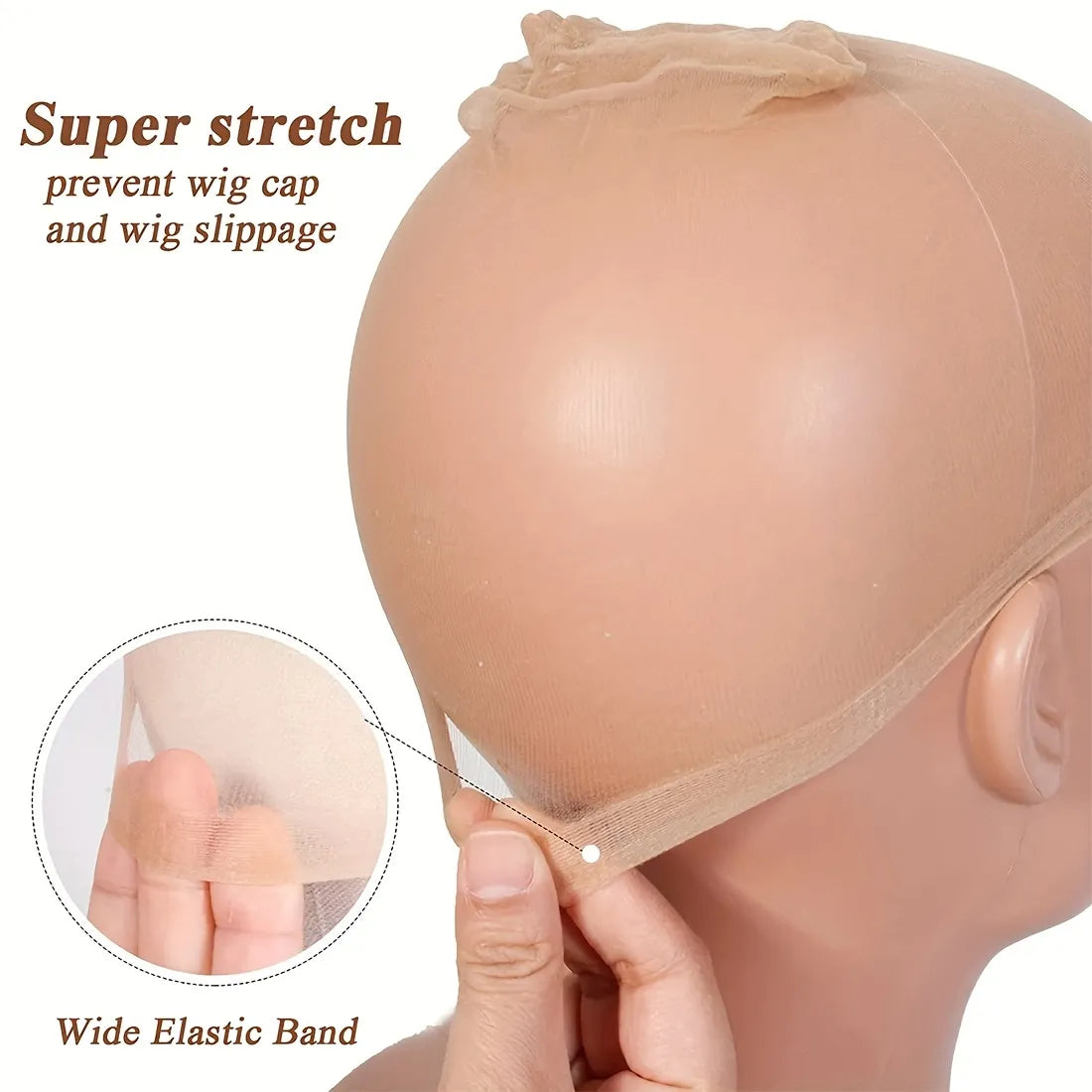 Invisible HD Wig Caps – Perfect for Lace Front Wigs 2pcs