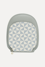 Geometric Textured Mini Zip Pouch – Compact, Stylish & Travel-Friendly