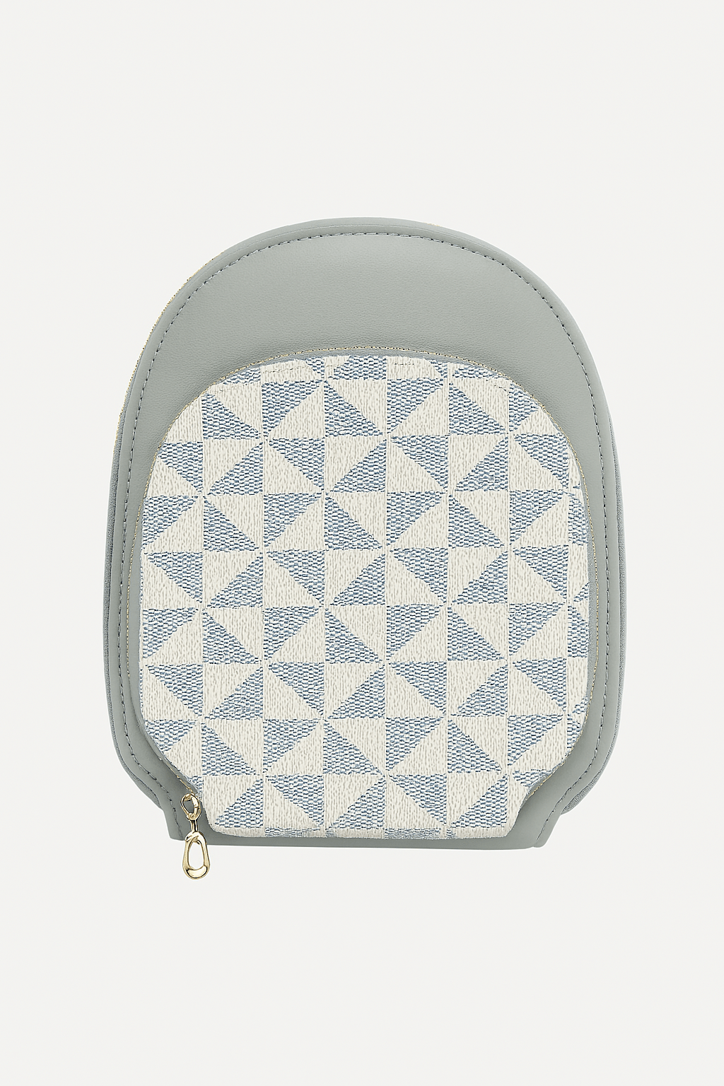 Geometric Textured Mini Zip Pouch – Compact, Stylish & Travel-Friendly