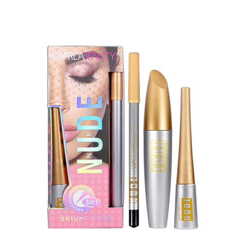 Warda Beauty Nude 3-in-1 Bright Eyes Set - Perfect Eye Makeup Collection