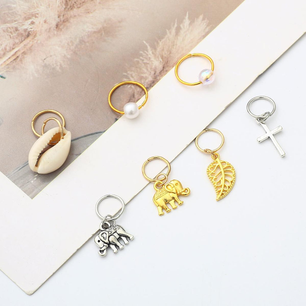 Star-Shaped Metal Charms for Braids - Add Sparkle to Your Hairstyle