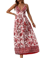 Vintage-Inspired Floral Maxi Dress – Elegant & Flowing Summer Fashion