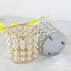 Pearl Beaded Makeup Brush Holder - Elegant Vanity Organizer