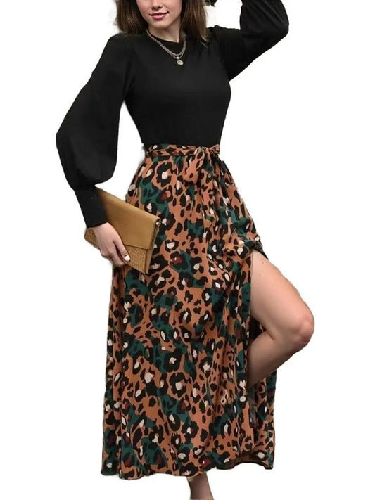 Leopard Print Maxi Dress 