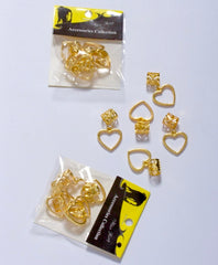 Gold Heart Hair Rings – Elegant Accessories for Braids & Styles