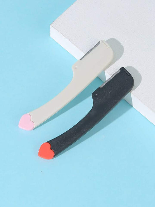 Eyebrow Razor Set – 2pc Cute Heart Handle Facial Shavers