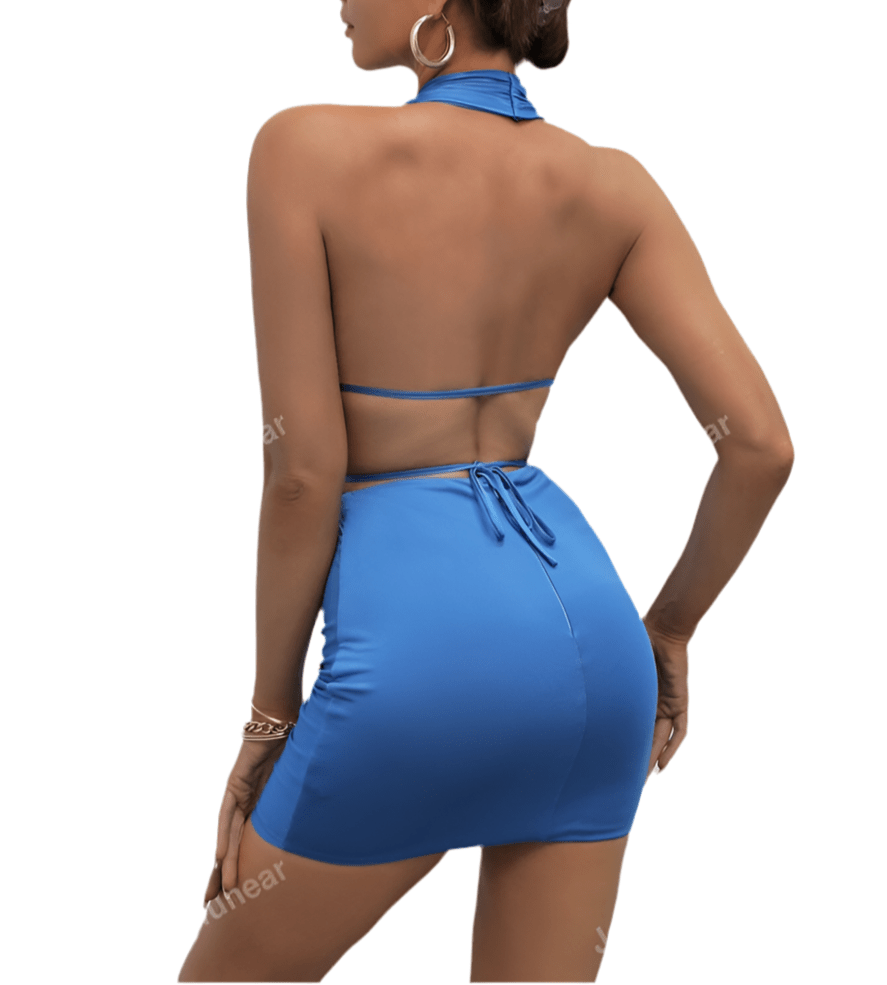 Frill Cropped Top and Mini Skirt Set