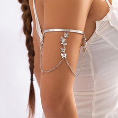 Bohemia Charm Adjustable Butterfly Upper Arm Bracelet Butterfly Tassel - XD21