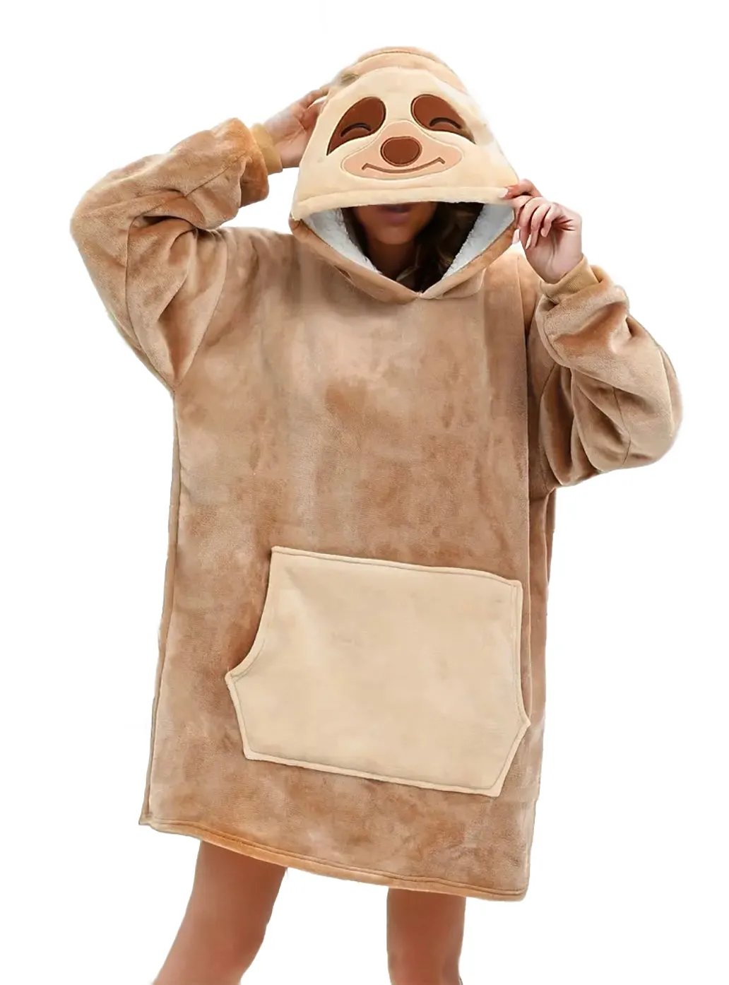 Animal Oversized Hoodie Blanket Pajamas Flannel Sleepwear XD21