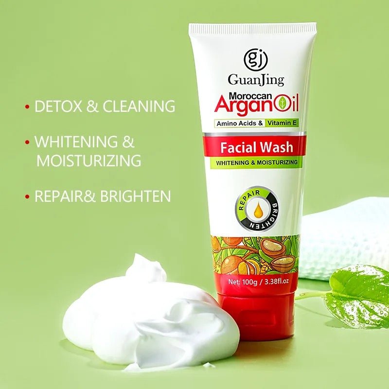 GuanJing Moroccan Argan Oil Facial Wash - Whitening & Moisturizing Cleanser