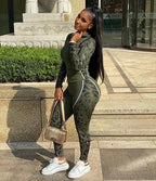 Army Two Piece Tracksuit Gym Set XD21