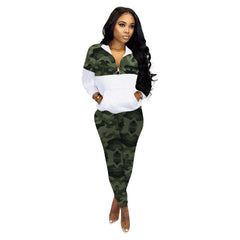 Army Two Toned Tracksuit Gym Set XD21