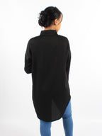 Asymmetrical Buttoned Up Long Shirt XD21