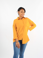 Asymmetrical Buttoned Up Long Shirt XD21
