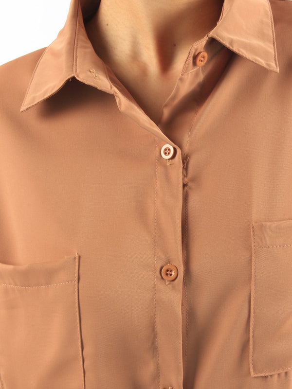 Asymmetrical Buttoned Up Long Shirt