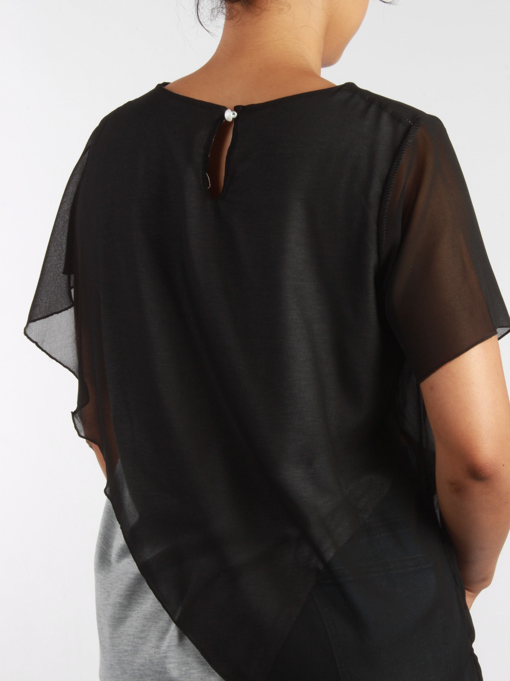 Asymmetrical Chiffon Layer Top XD21