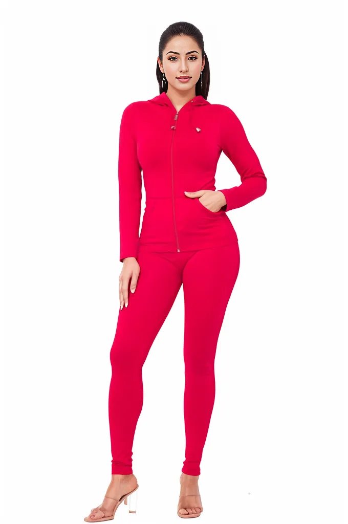 Athleisure 2pc Hooded Tracksuit Set XD21