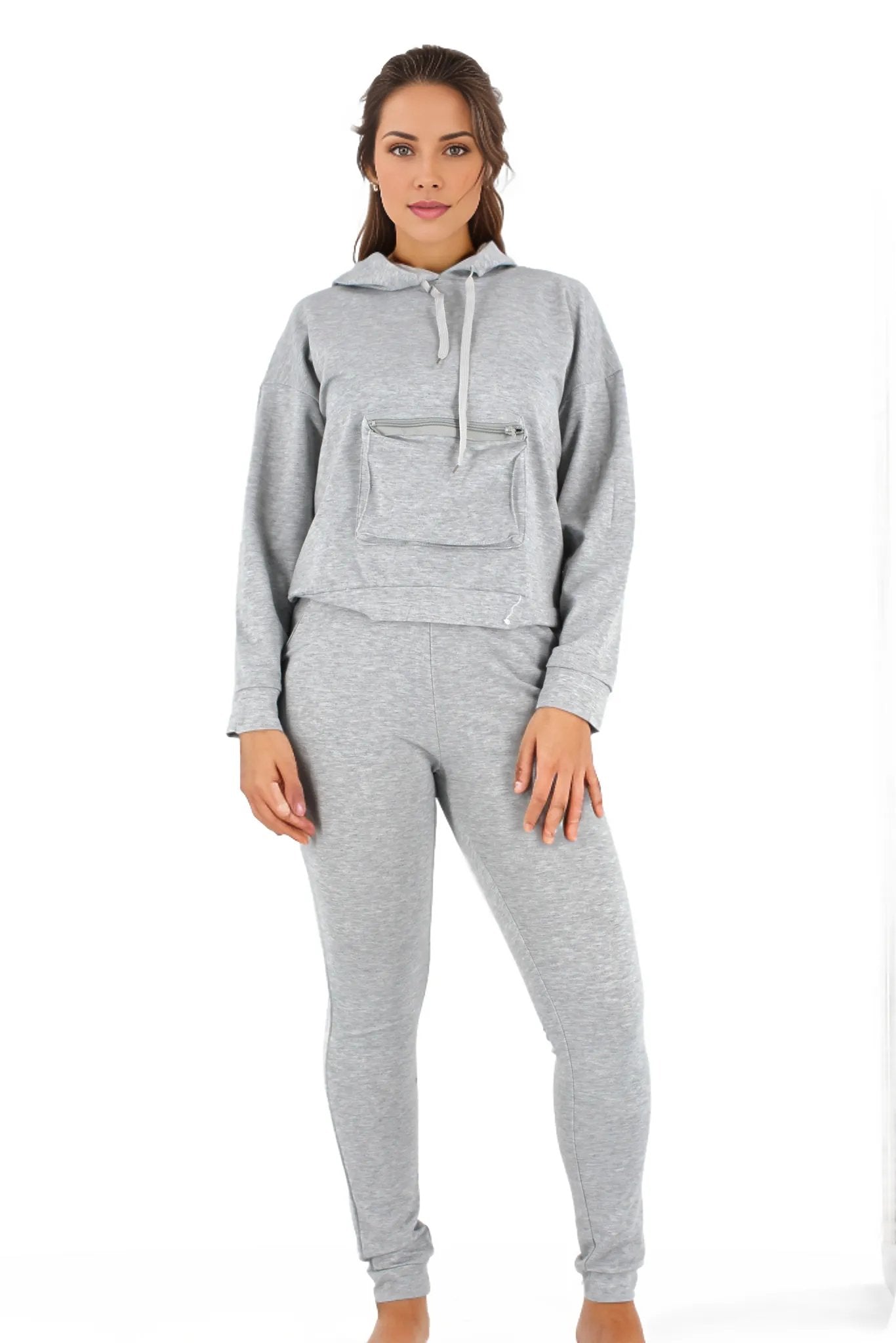 Athleisure 2pc Long Sleeve Hoodie Tracksuit Set XD21